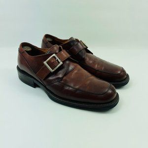 Johnston & Murphy Brown Buckle Leather Loafers Italian Men’s 11.5 M